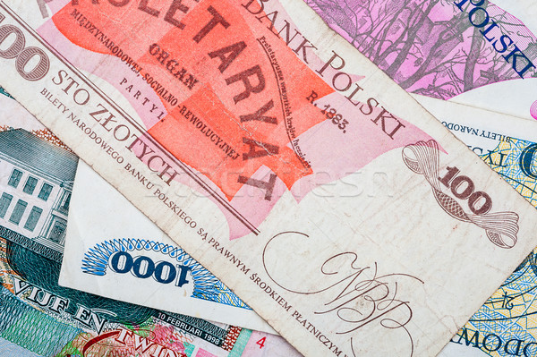 Oude bankbiljetten ongeldig geld model teken Stockfoto © Taigi