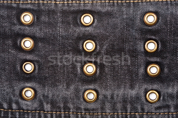 Jeans Textur getragen schwarz Hintergrund Stoff Stock foto © Taigi