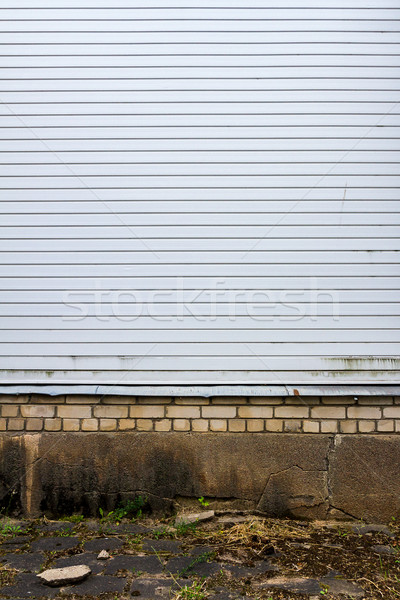 White plastic plank wall Stock photo © Taigi