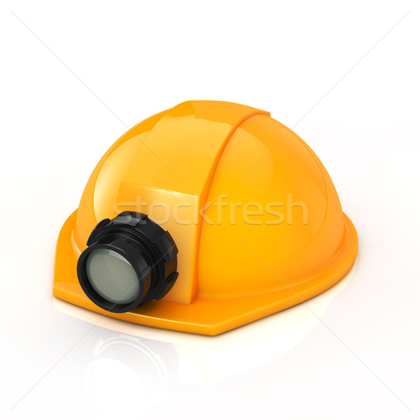 Protección casco lámpara blanco negocios construcción Foto stock © taiyaki999