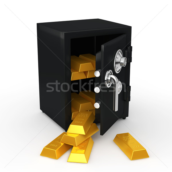 Ahorros oro negocios fondo metal seguridad Foto stock © taiyaki999