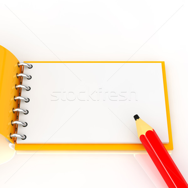 Notepad creion afaceri hârtie stilou fundal Imagine de stoc © taiyaki999