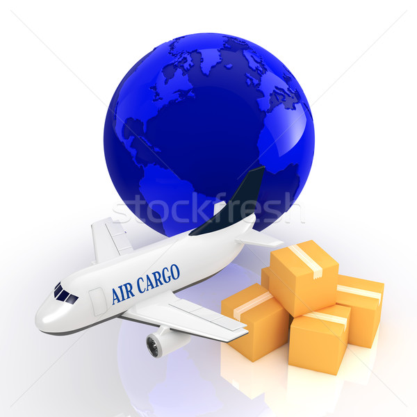 ładunku jet ziemi samolot przemysłu płaszczyzny Zdjęcia stock © taiyaki999