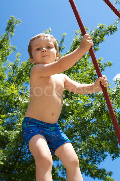 Menino jogar pequeno jogar cordas saúde Foto stock © Talanis