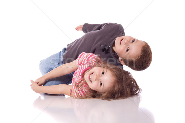 Cute little brother and sister Stock photo © Talanis