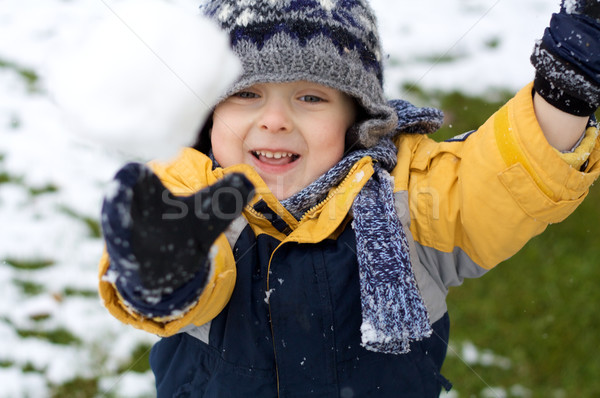 Stock photo: First snow excitement