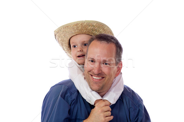 Filho pai jogar juntos sorrir feliz menino Foto stock © Talanis