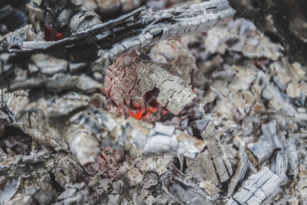 Fa szén égés tűzifa faszén hamu Stock fotó © TanaCh