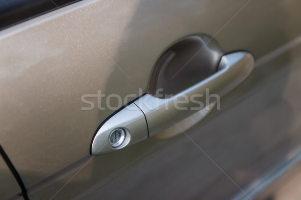 a handle on car door, close-up Stock photo © TanaCh