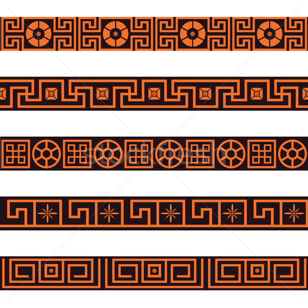 set of seamless  borders Stock photo © tanais