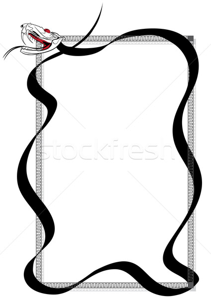 Giftig Schlange Rahmen Vektor Schädel Hintergrund Stock foto © tanais