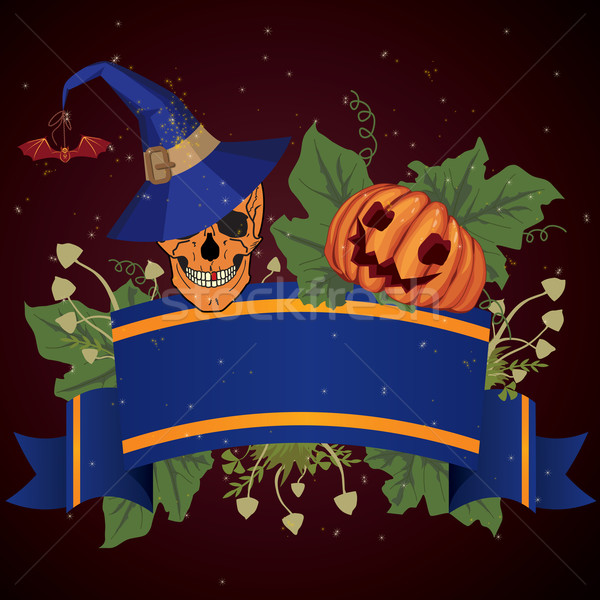 Halloween illustration with skull Stock photo © tanais