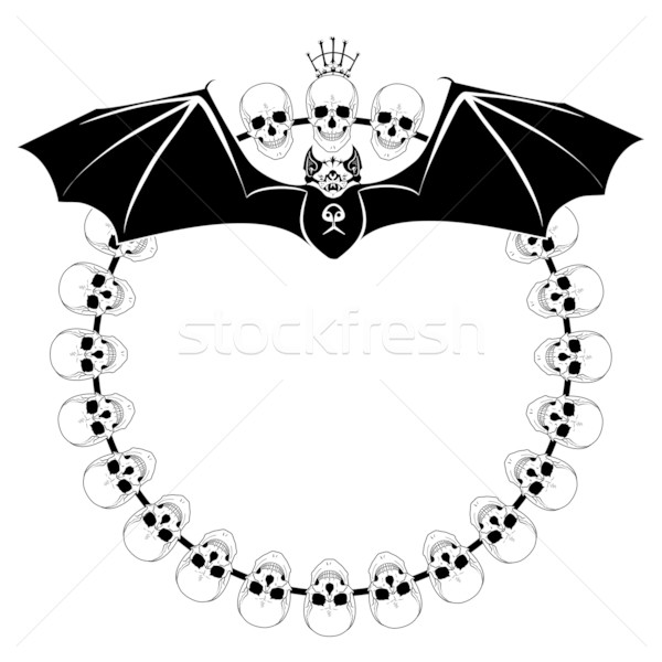 death's heads and bat Stock photo © tanais