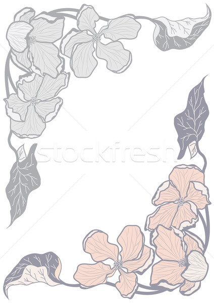 Stock photo: set floral pattern