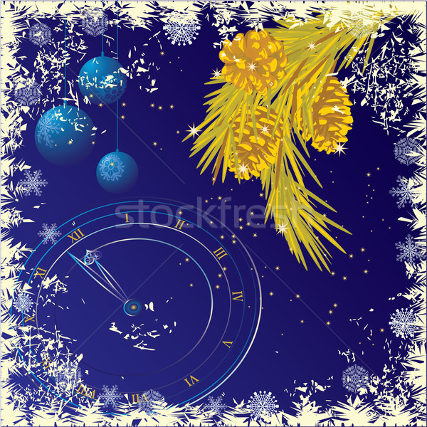  New Year background with clock Stock photo © tanais