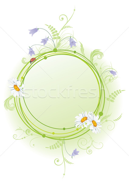 daisy,  bluebell and ladybird Stock photo © tanais