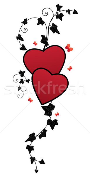 ivy and hearts Stock photo © tanais