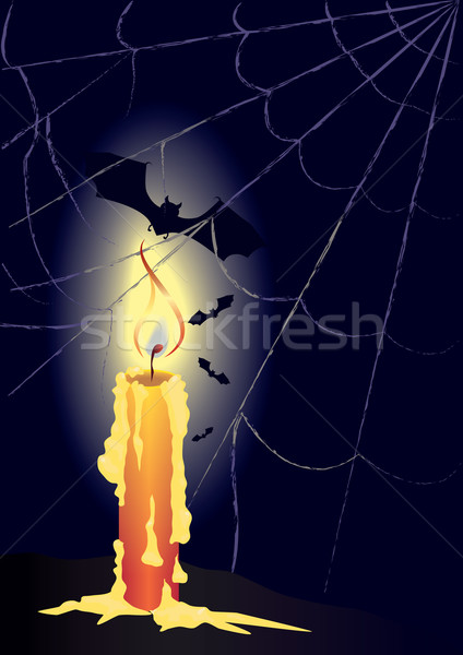 candle and bats Stock photo © tanais