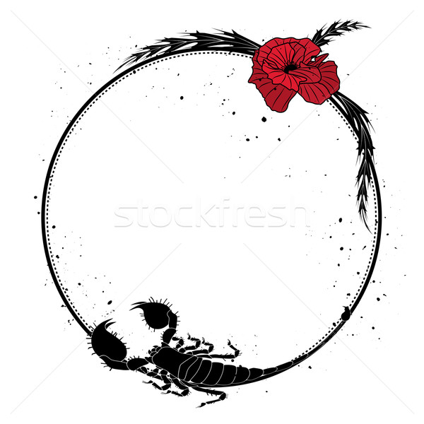 red poppy  and scorpion Stock photo © tanais