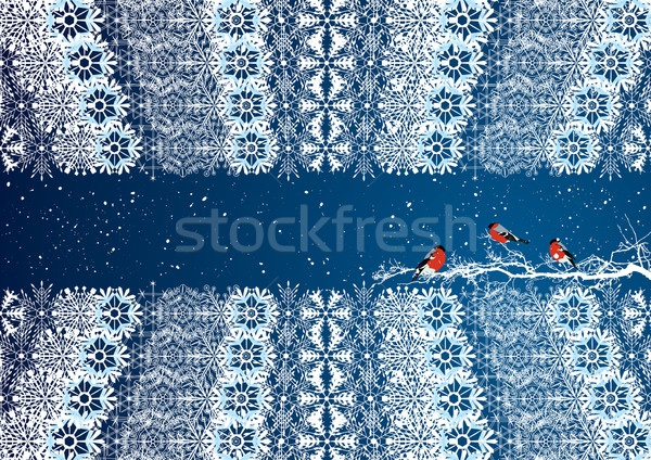 Neujahr Gruß Vektor abstrakten blau weiß Stock foto © tanais