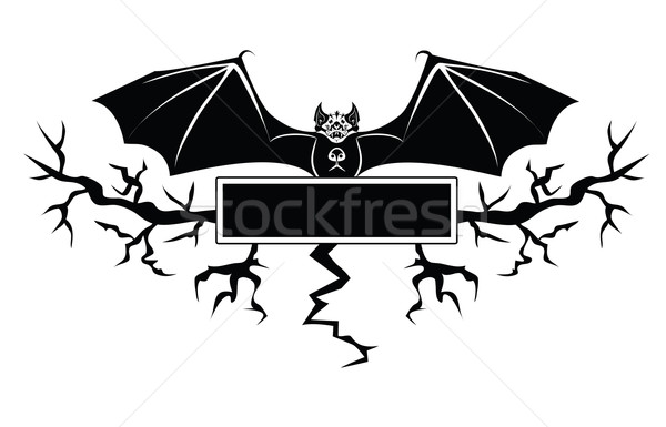 [[stock_photo]]: Horreur · battant · ailes · nuit · halloween · illustration