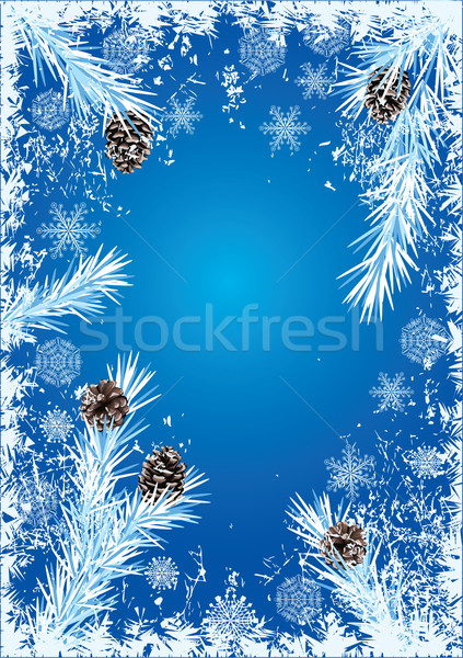 Neujahr Weihnachten Niederlassungen Tanne Baum Winter Stock foto © tanais