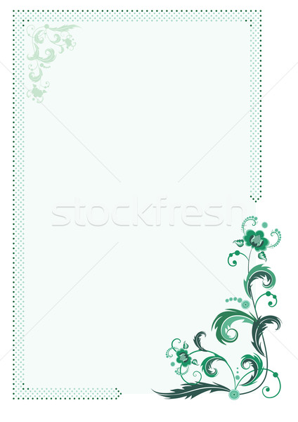 green floral frame Stock photo © tanais