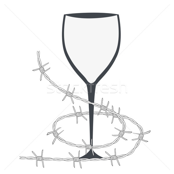 glass and barbed wire Stock photo © tanais