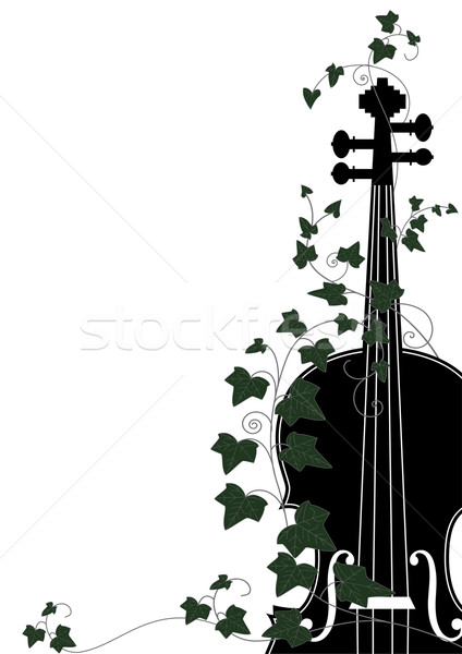 Violín hiedra vector floral musical Foto stock © tanais
