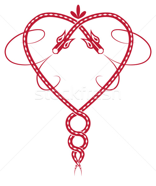 Celtic cuore san valentino pattern Dragon come Foto d'archivio © tanais