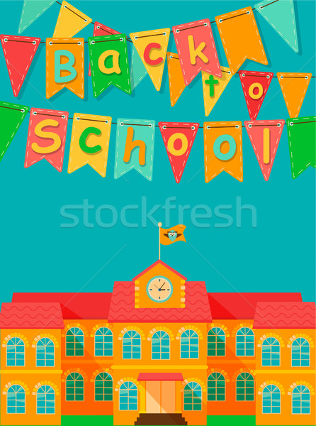 Back to school with building. Stock photo © tandaV