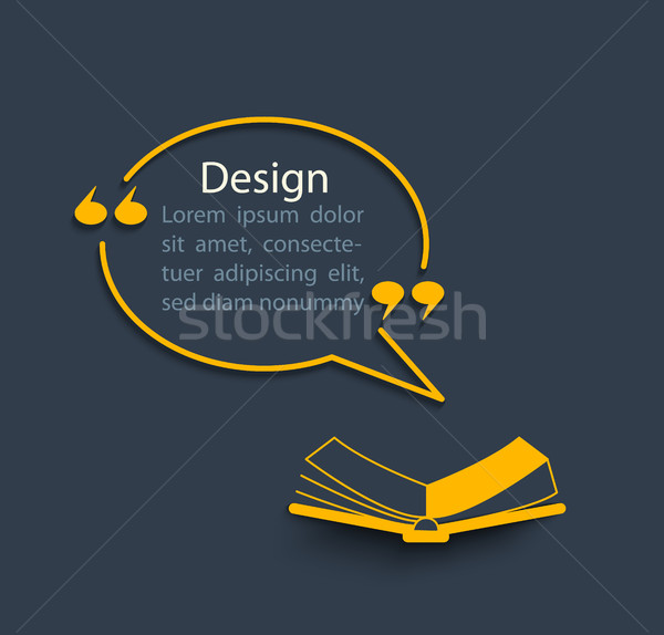 Stock photo: Square bubble - different quotes from the book