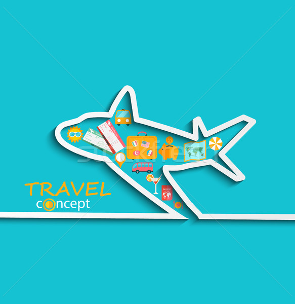 Concept of travelling by plane. Stock photo © tandaV