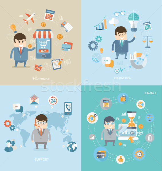 Stock photo: Concept of e-commerce, finance, support, idea.