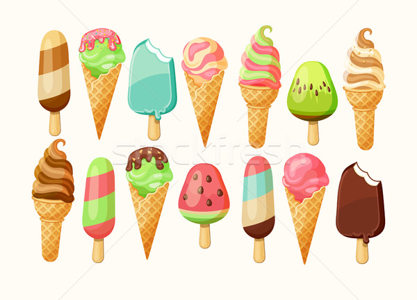 Big Ice cream collection. Stock photo © tandaV