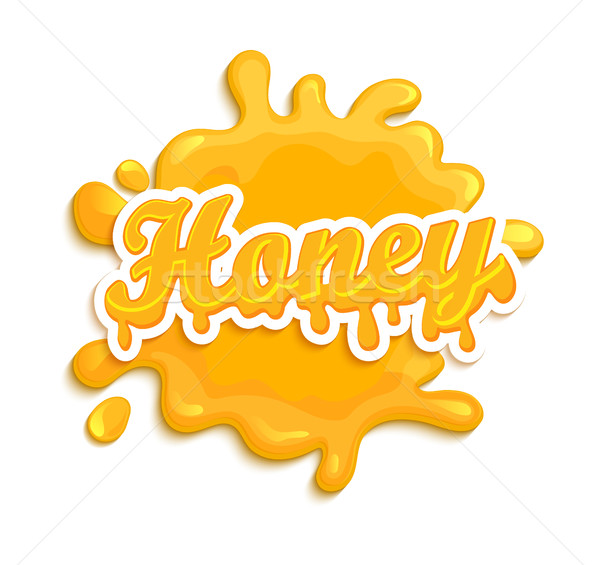 Honey label splash. Stock photo © tandaV