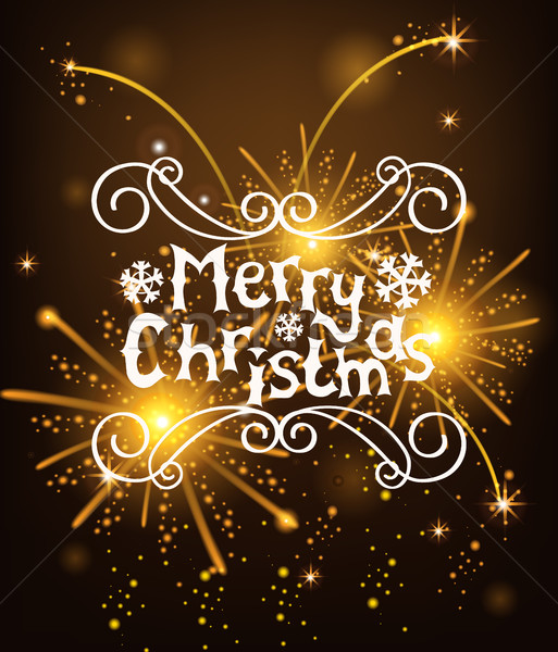 Vector Christmas Messages shine salut background. Stock photo © tandaV