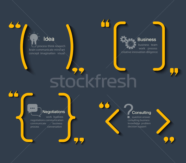 Stock photo: Set of different templates quotes.