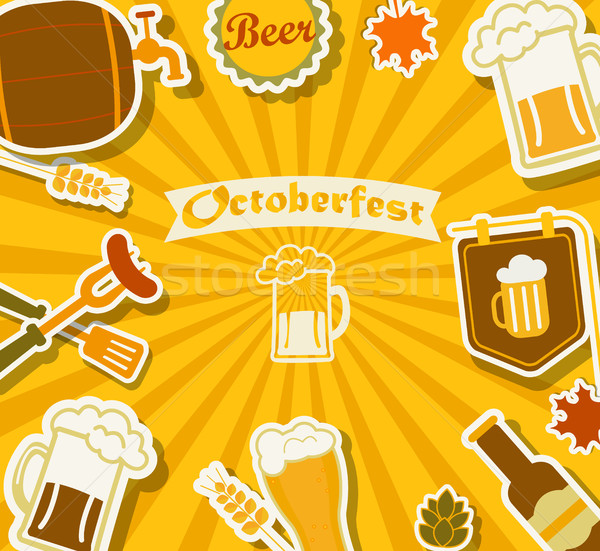 Beer festival - Octoberfest. Stock photo © tandaV