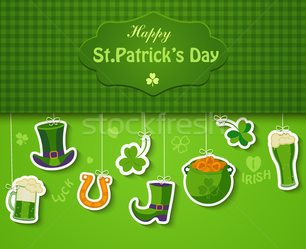 Poster, banner or background for Happy St Patricks day. Stock photo © tandaV