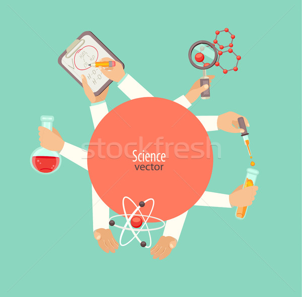concept of science and education circle red Stock photo © tandaV