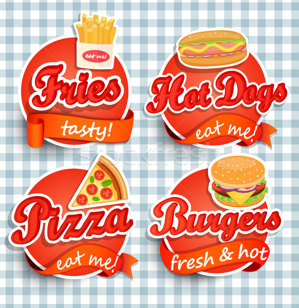 Fast food Label. Stock photo © tandaV