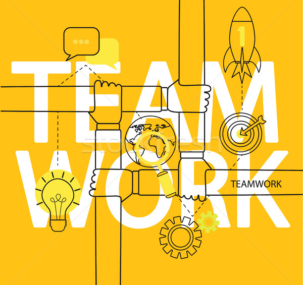 Infographic of teamwork concept. Stock photo © tandaV