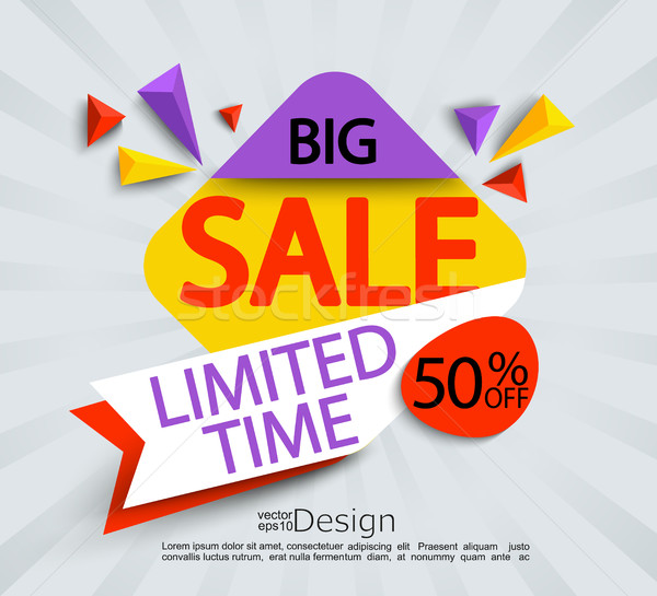 Big sale - limited time banner. Stock photo © tandaV