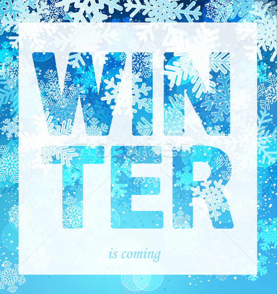 Winter is coming print slogan. Stock photo © tandaV