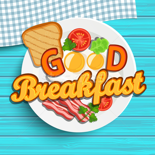 English breakfast, vector. Stock photo © tandaV