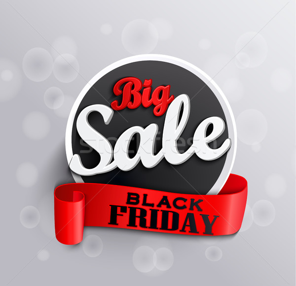 Groot verkoop black friday label vector illustraties Stockfoto © tandaV