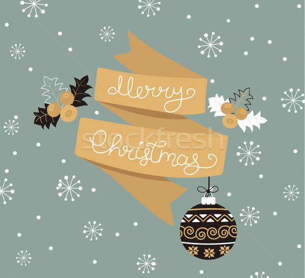 Allegro Natale biglietto d'auguri felice bellezza stampa Foto d'archivio © tandaV