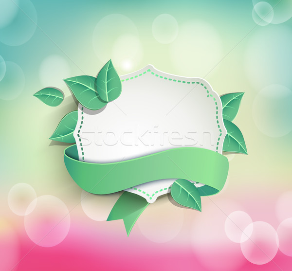 Frame for text with ribbon Stock photo © tandaV