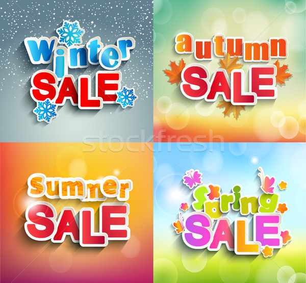 Seasonal sale frame. Stock photo © tandaV